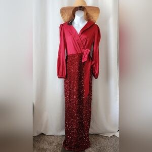 Beautiful red sequined dress NWT